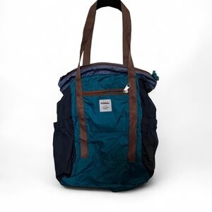 Hellolulu Teal and Navy Tote Bag